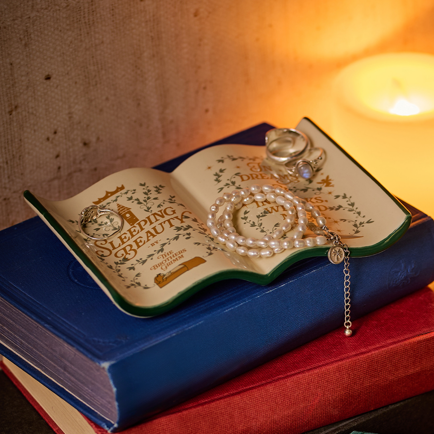 Sleeping Beauty 15cm Book-Shaped Trinket Dish