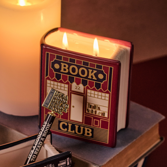 Book Candle (10cm) - Pulteney Press (Book Club)