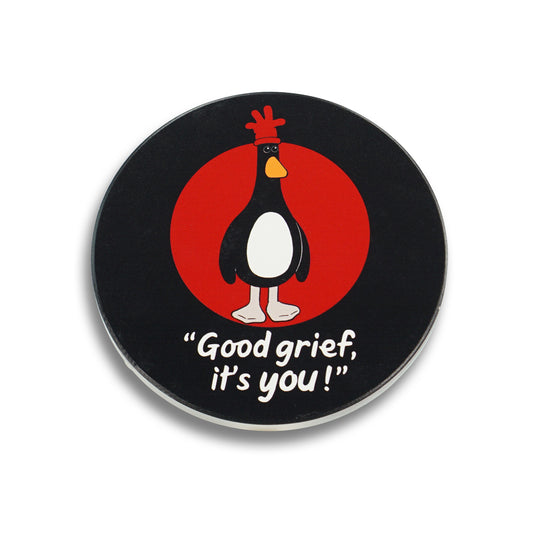 Coaster Ceramic Round - Wallace & Gromit (Feathers)