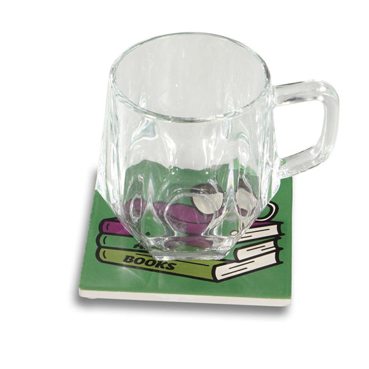 Coaster Ceramic Square - Pulteney Press (Coffee And Books)
