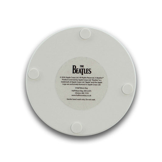 The Beatles Abbey Road Sign Round Ceramic Coaster