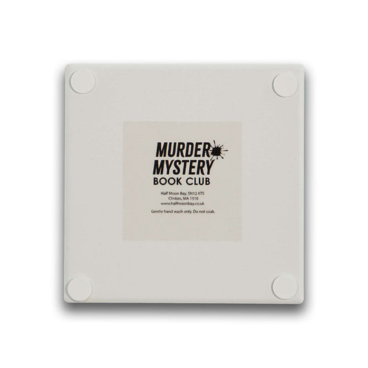 Murder Mystery Book Club 'A good coffee' Ceramic Square Coaster from Pulteney Press