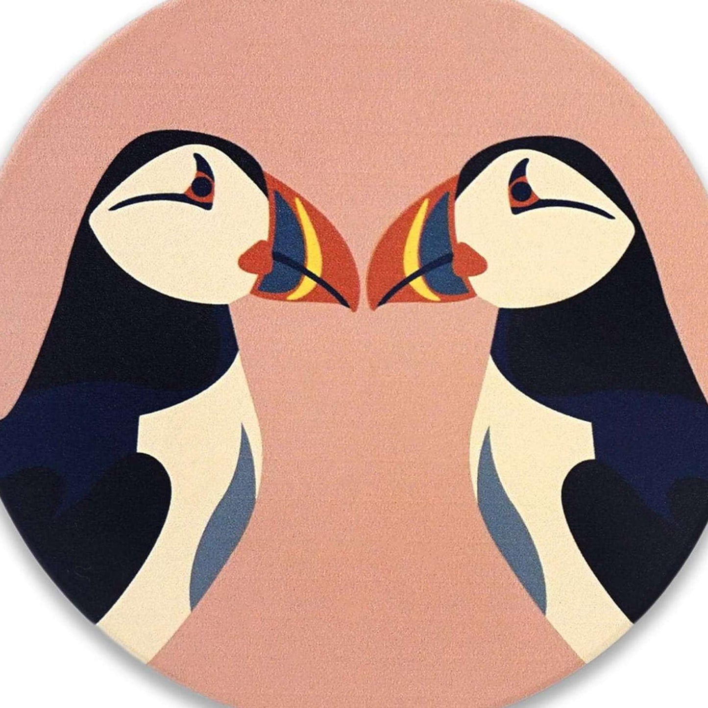 Coaster Single (Ceramic) - RSPB (Puffin) blush