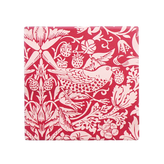 Coasters Ceramic Square Set of 2- ACS William Morris (Raspb)