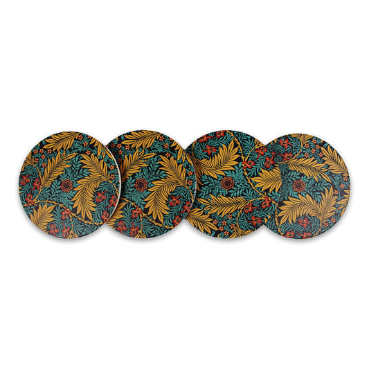 William Morris Larkspur Set of 4 Ceramic Coasters