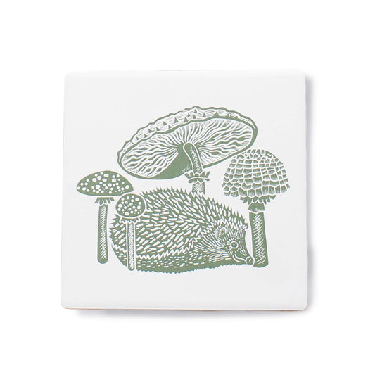Coasters Ceramic Square Set of 2 - Kate Heiss Woodland Gree