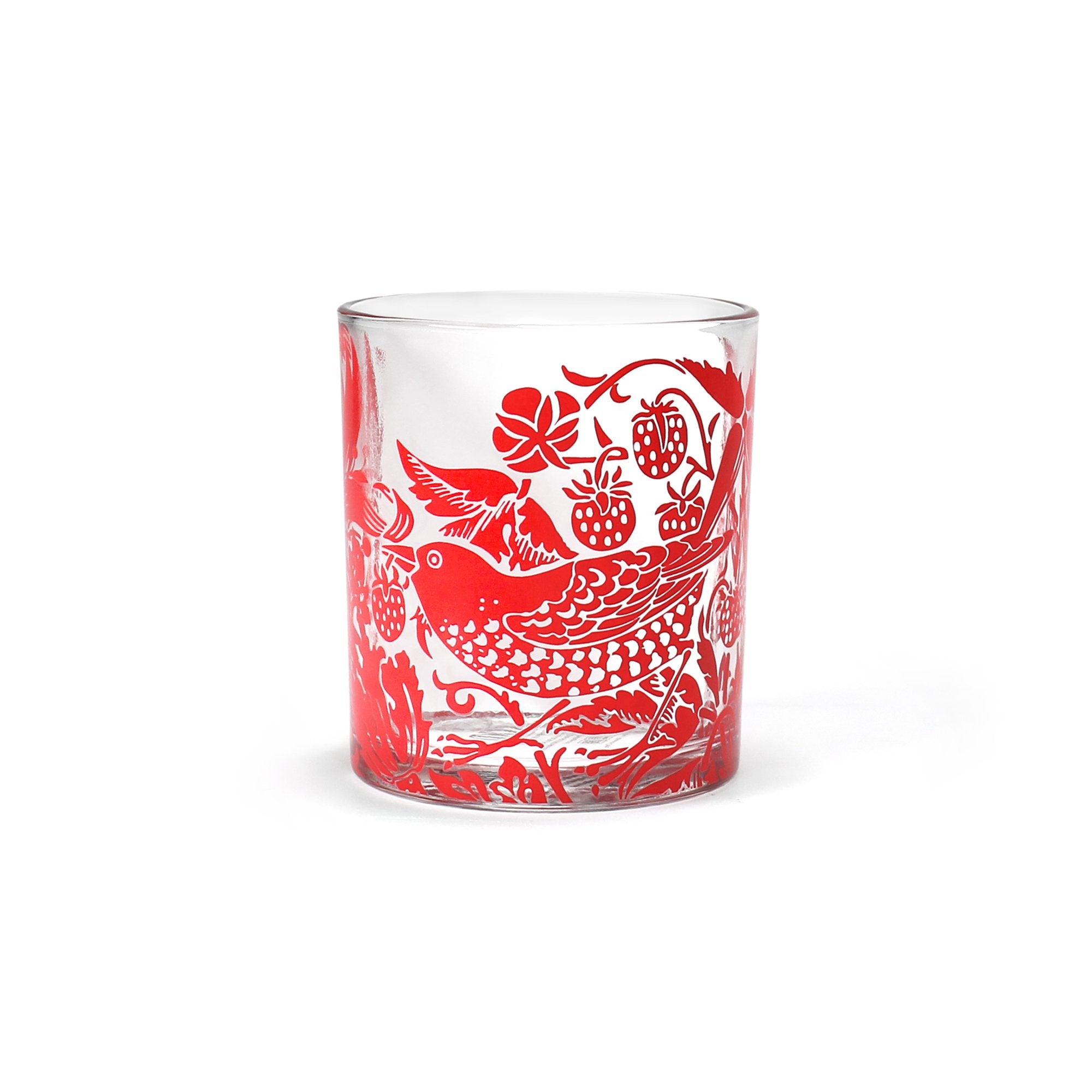 Glass Tumbler (300ml) - ACS William Morris  (Raspberry)