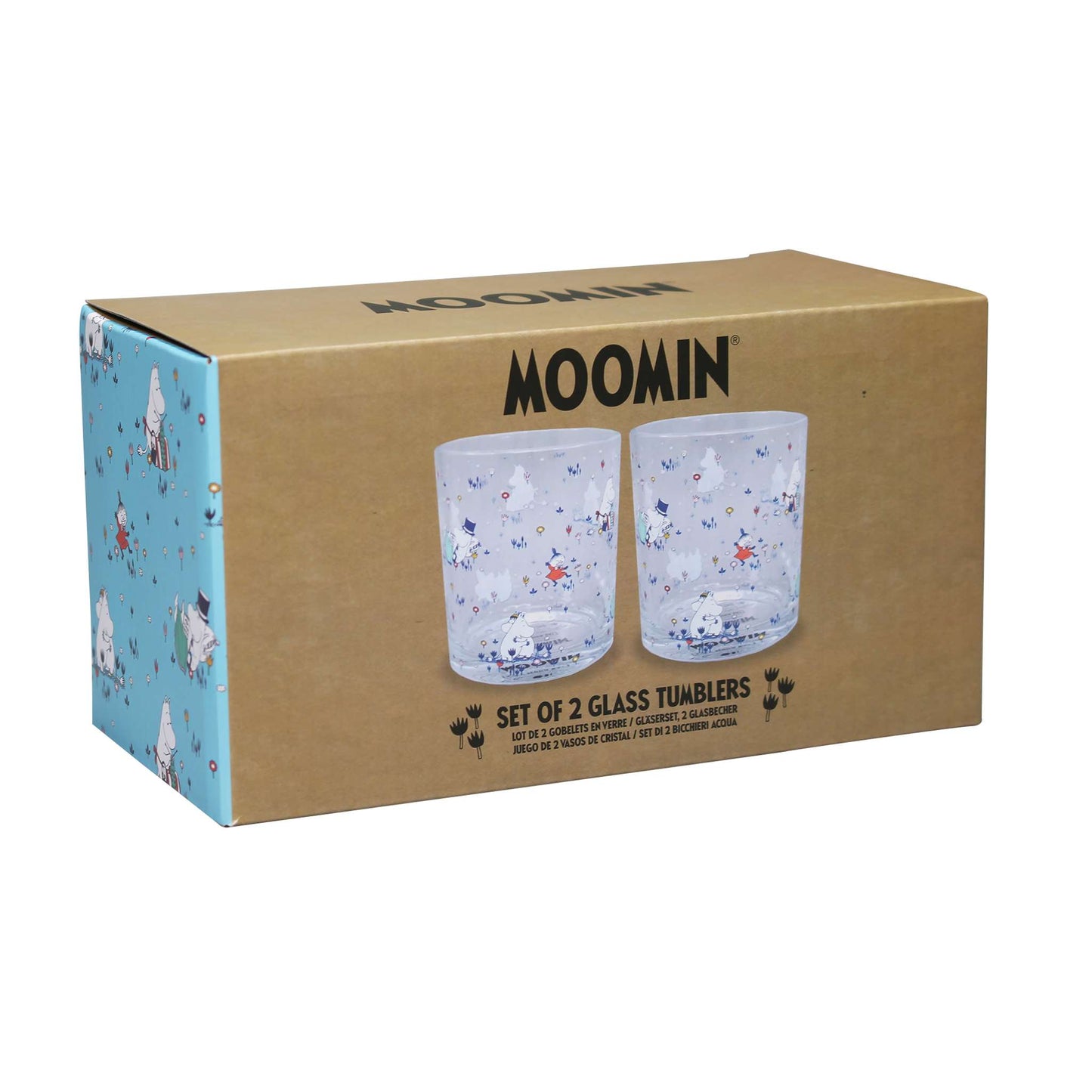 Glass Tumbler (300ml) Set of 2 Boxed - Moomin
