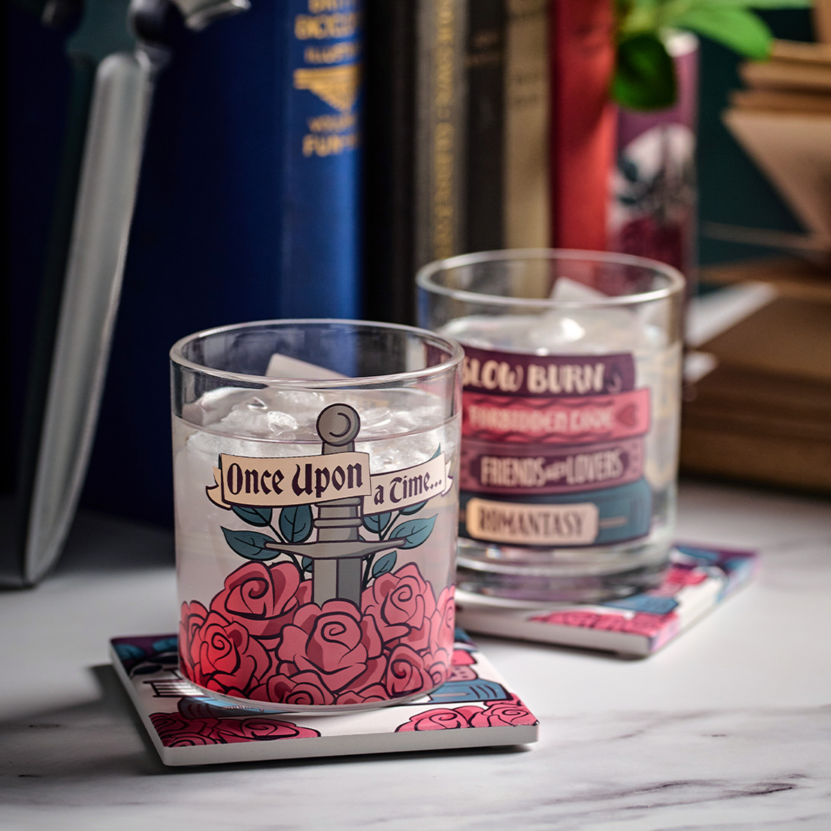 Romantasy 300ml Glass Tumblers, Set of 2