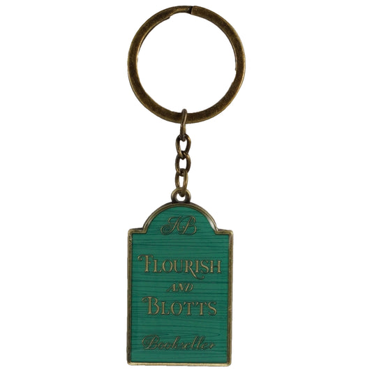 Harry Potter Flourish & Blotts Embossed Metal Keyring