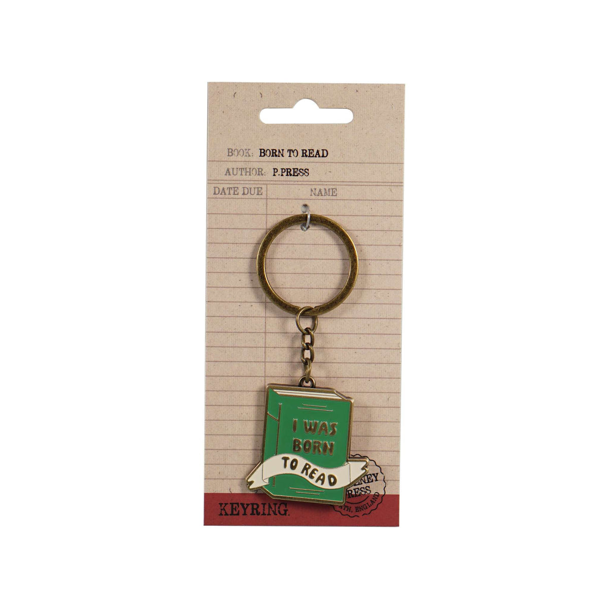 Keyring Metal - Pulteney Press (Born to Read)