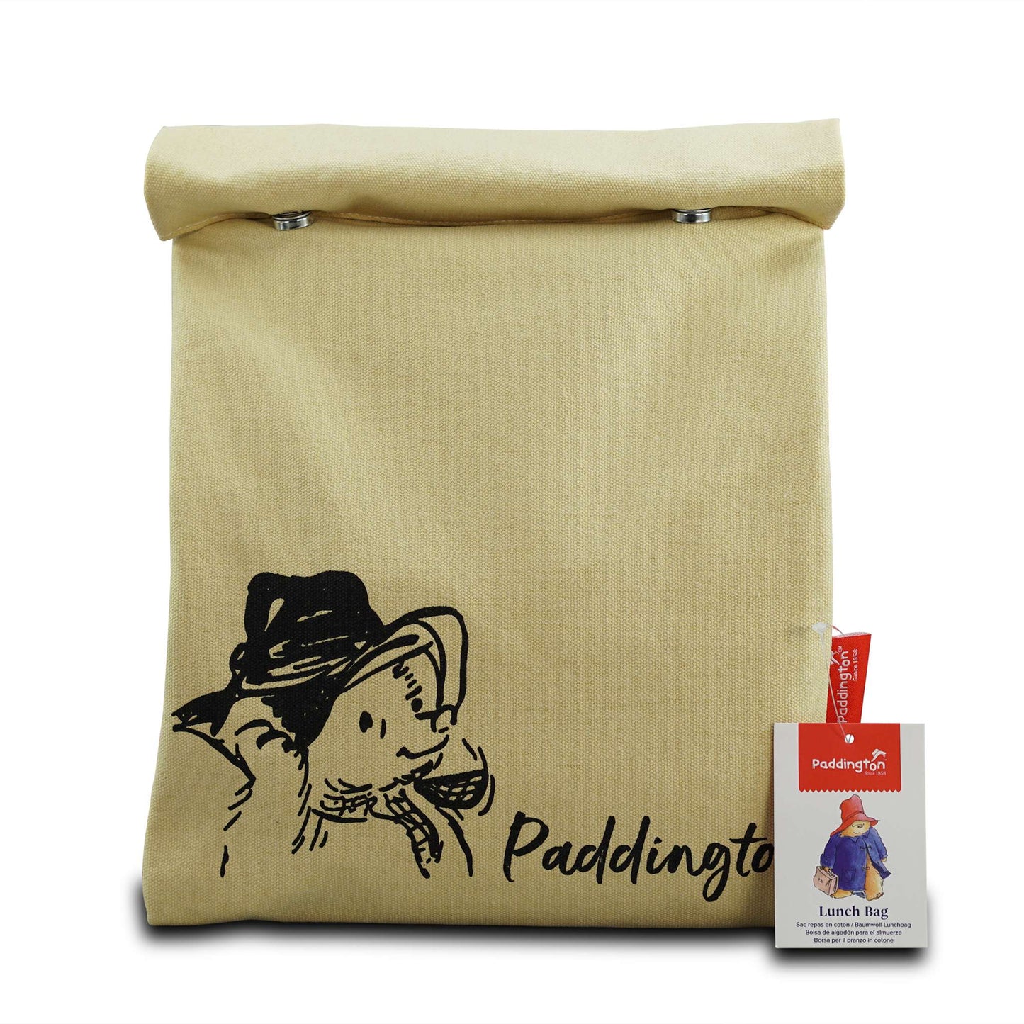 Paddington Bear Recycled Cotton Roll-Top Lunch Bag