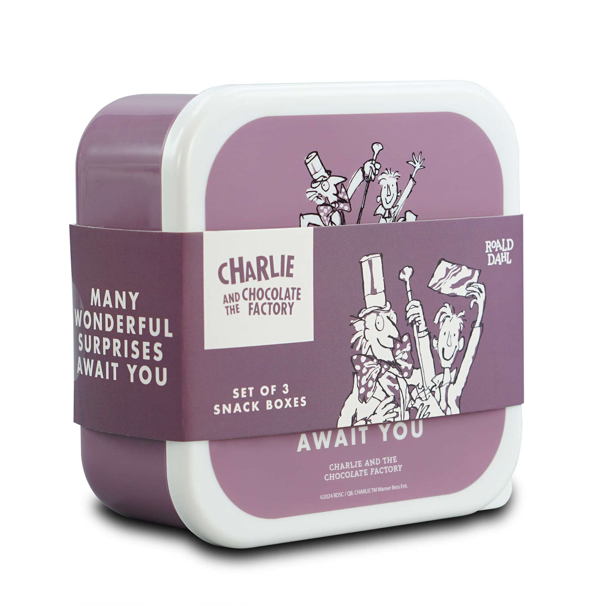Roald Dahl Charlie Snack Boxes Set of 3