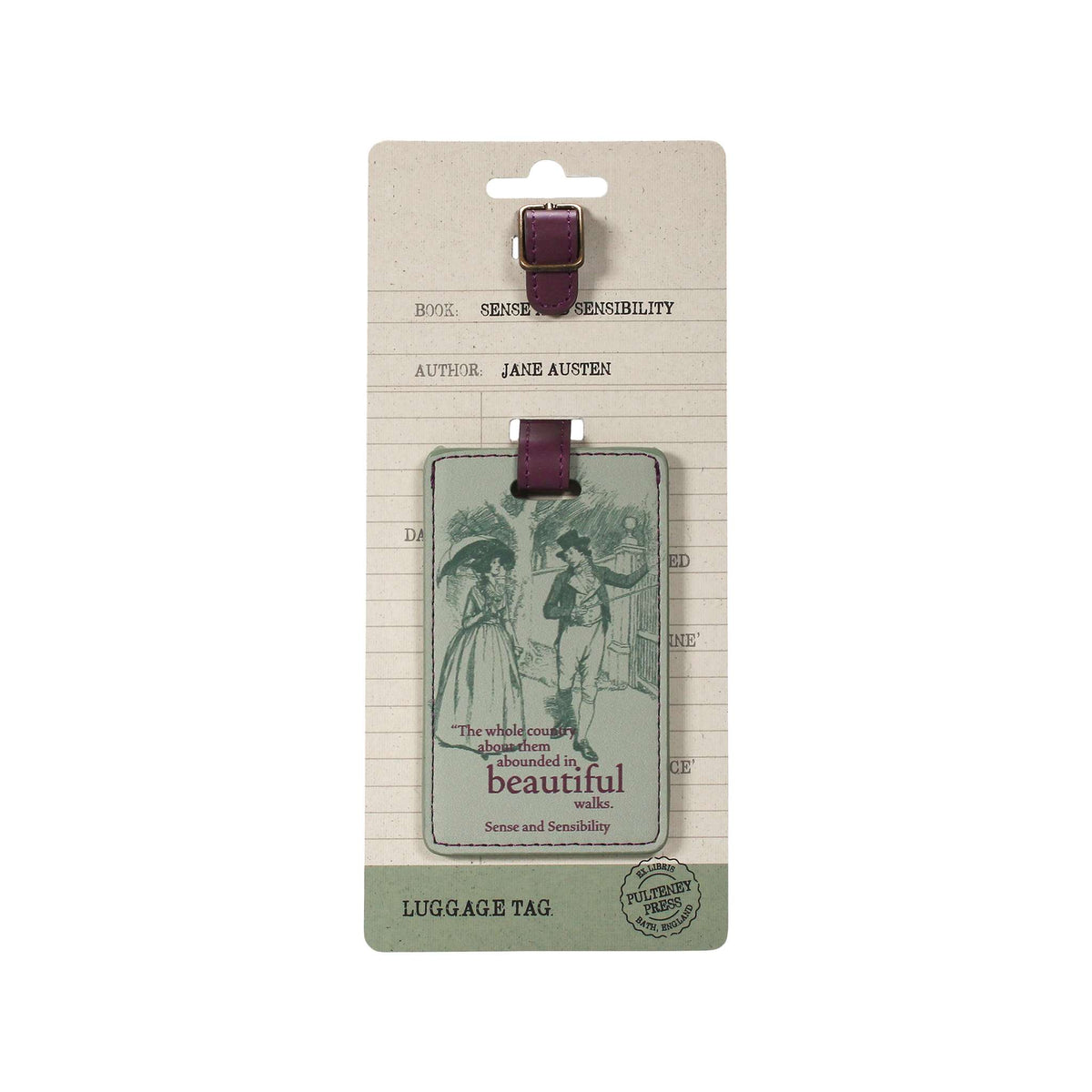 Jane Austen Sense & Sensibility Luggage Tag