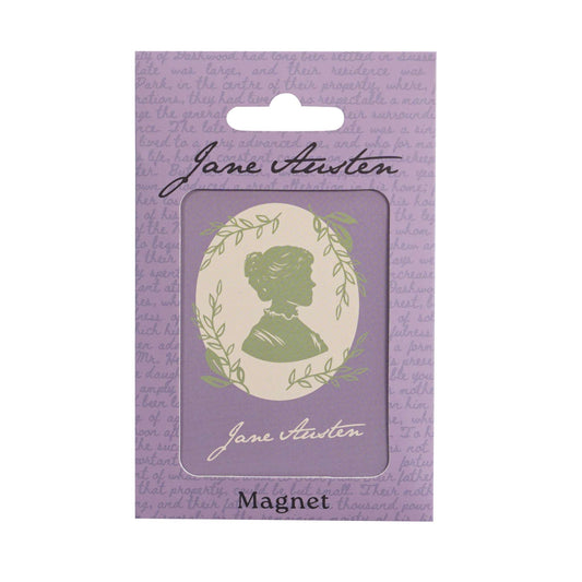 Jane Austen Silhouette Metal Magnet