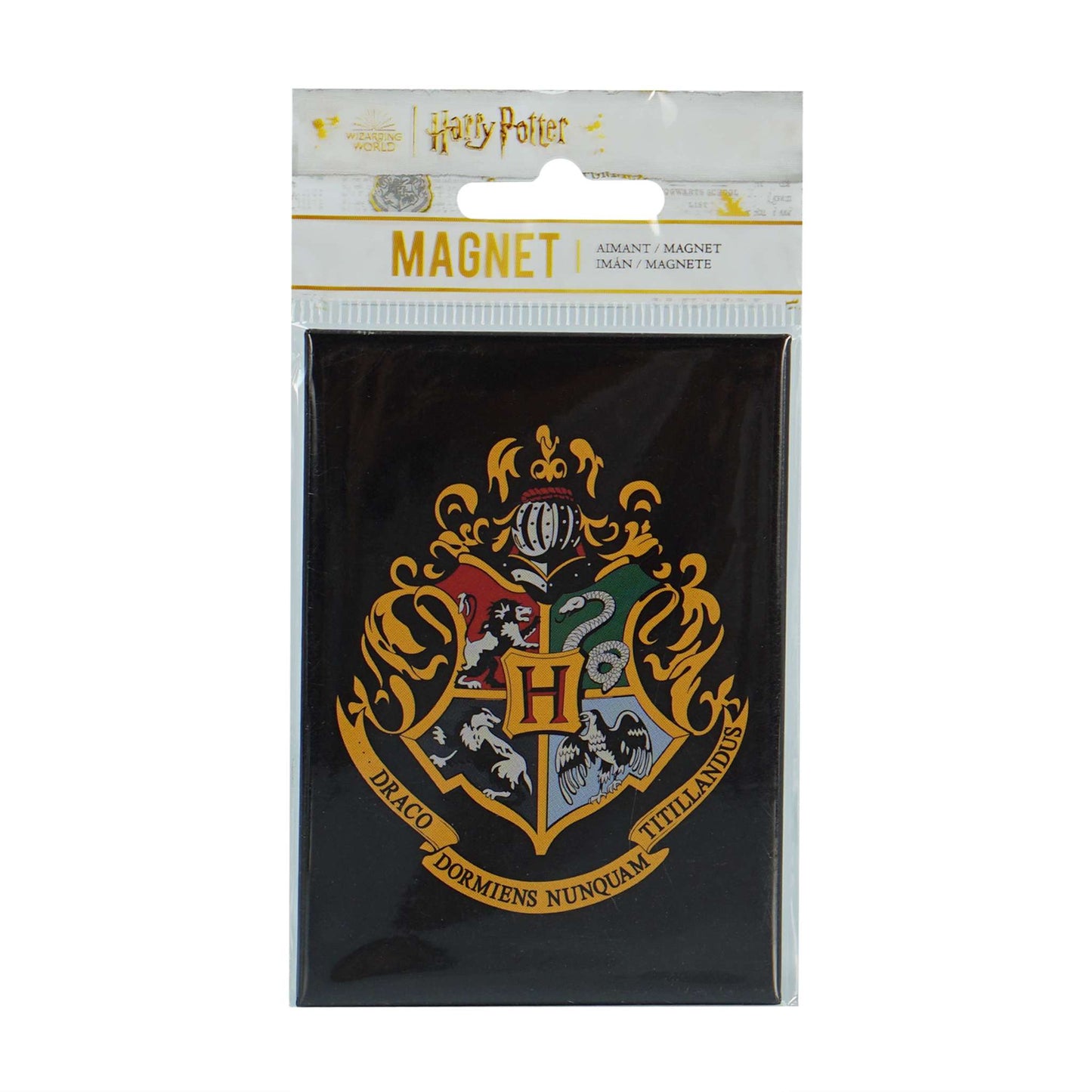 Harry Potter Metal Magnet - Hogwarts Crest (Black)
