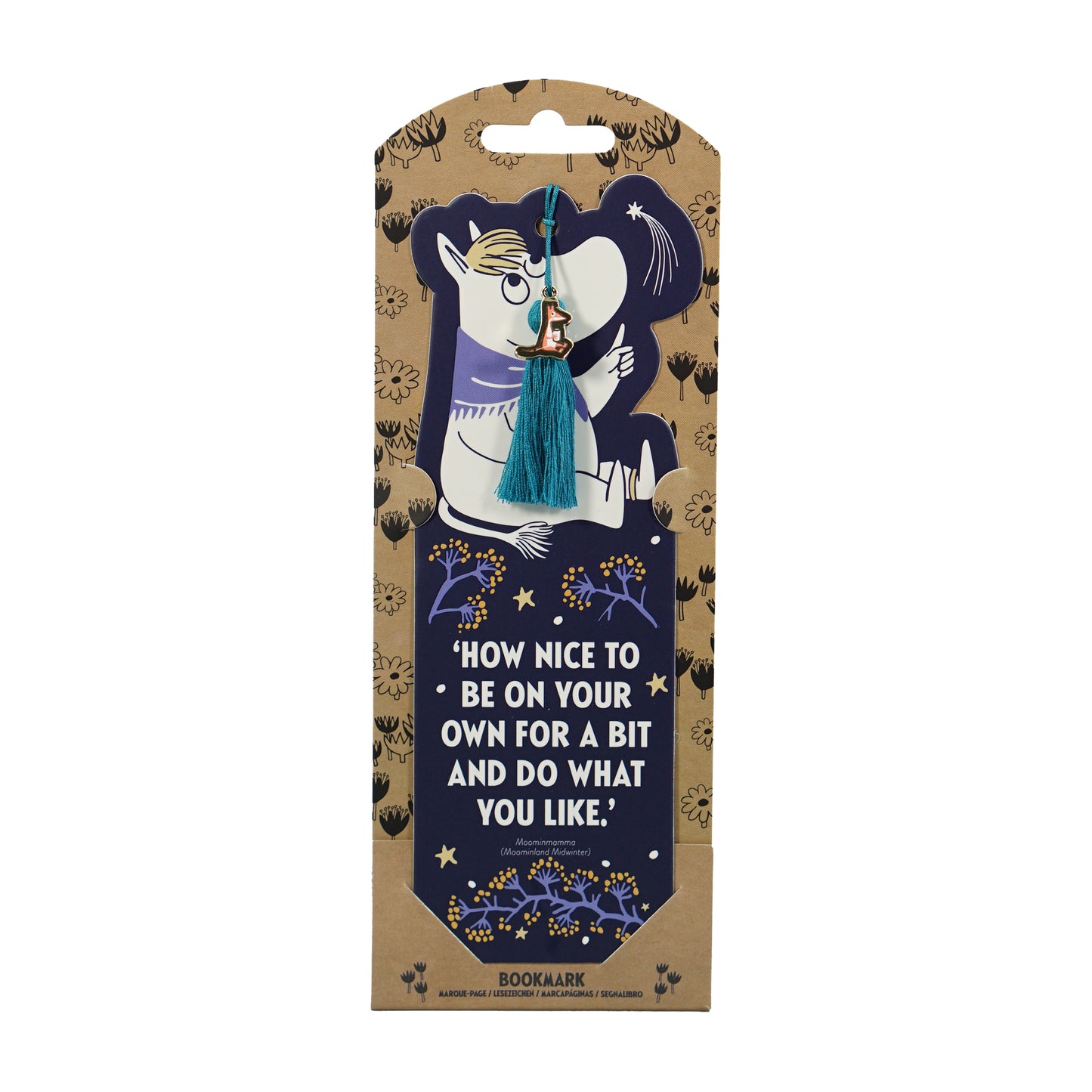 Bookmark Paper Shaped Charm & Tassel - Moomin (First Snow)