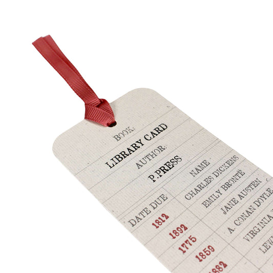 Library Card Pulteney Press Paper Bookmark