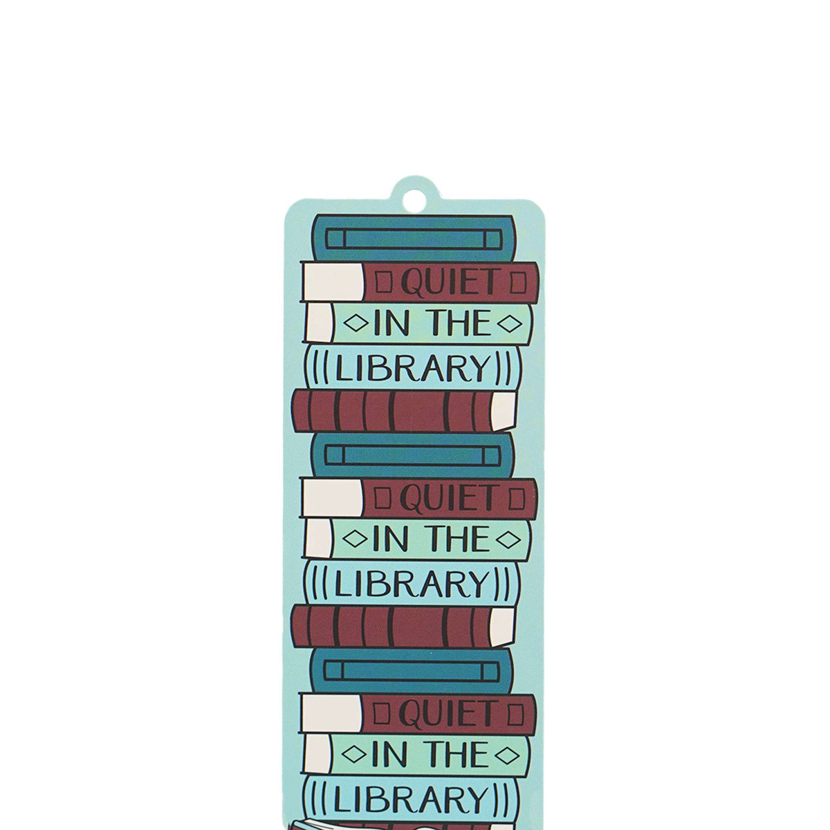 "Quiet In The Library" Charm & Tassel Bookmark