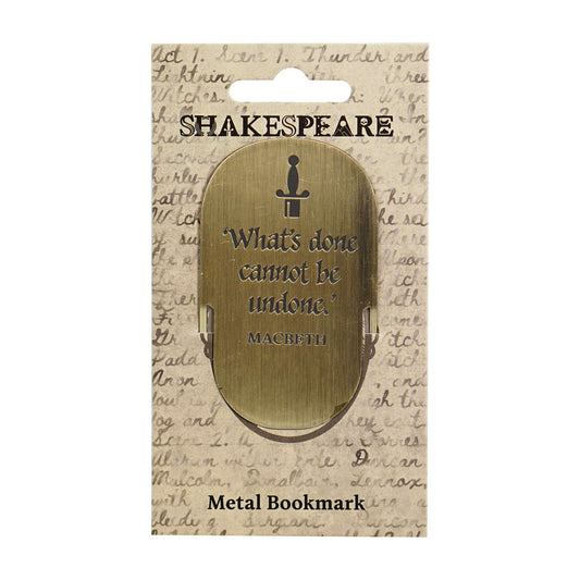 Shakespeare Macbeth Metal Quote Bookmark