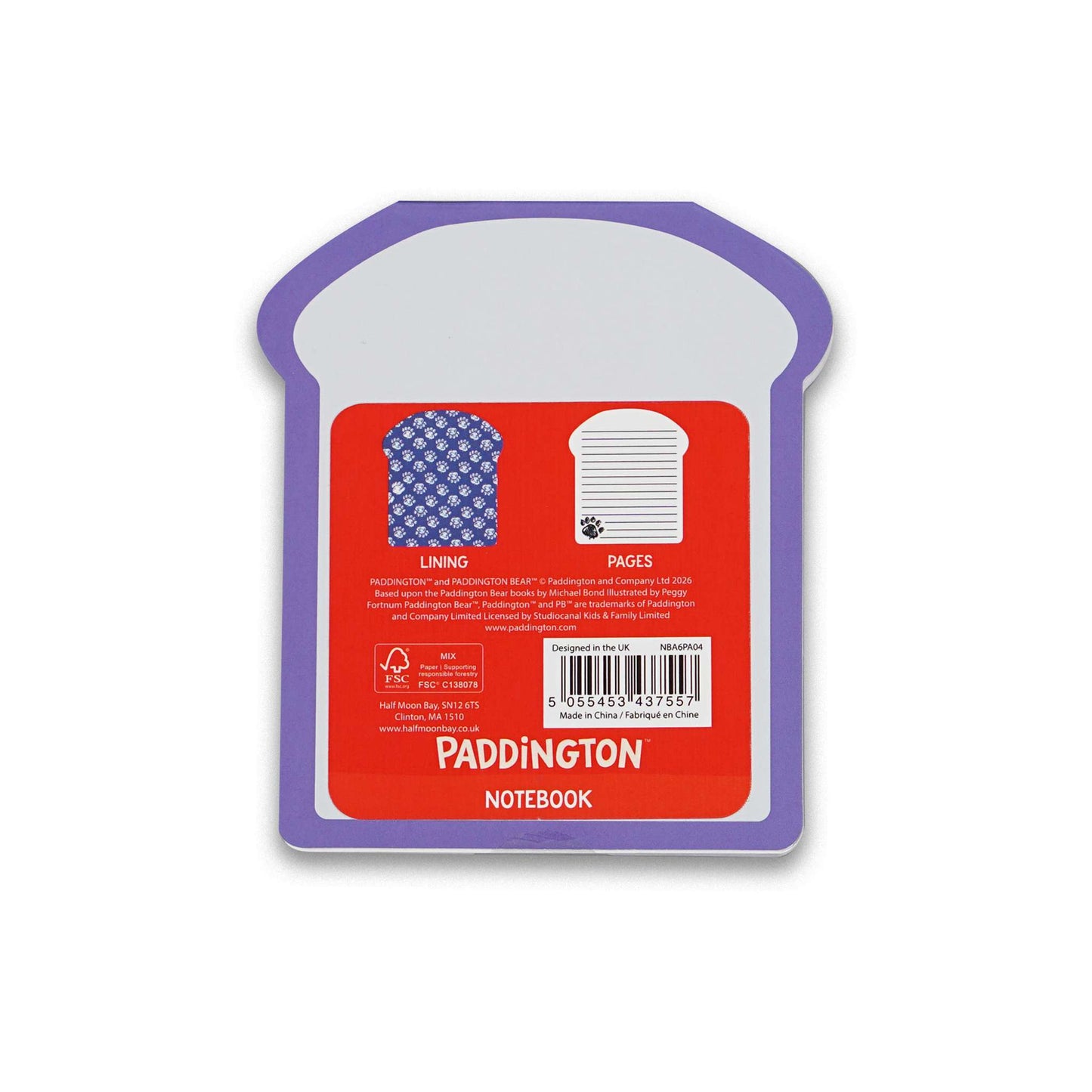 Paddington Bear Poses Shaped Softcover Notebook
