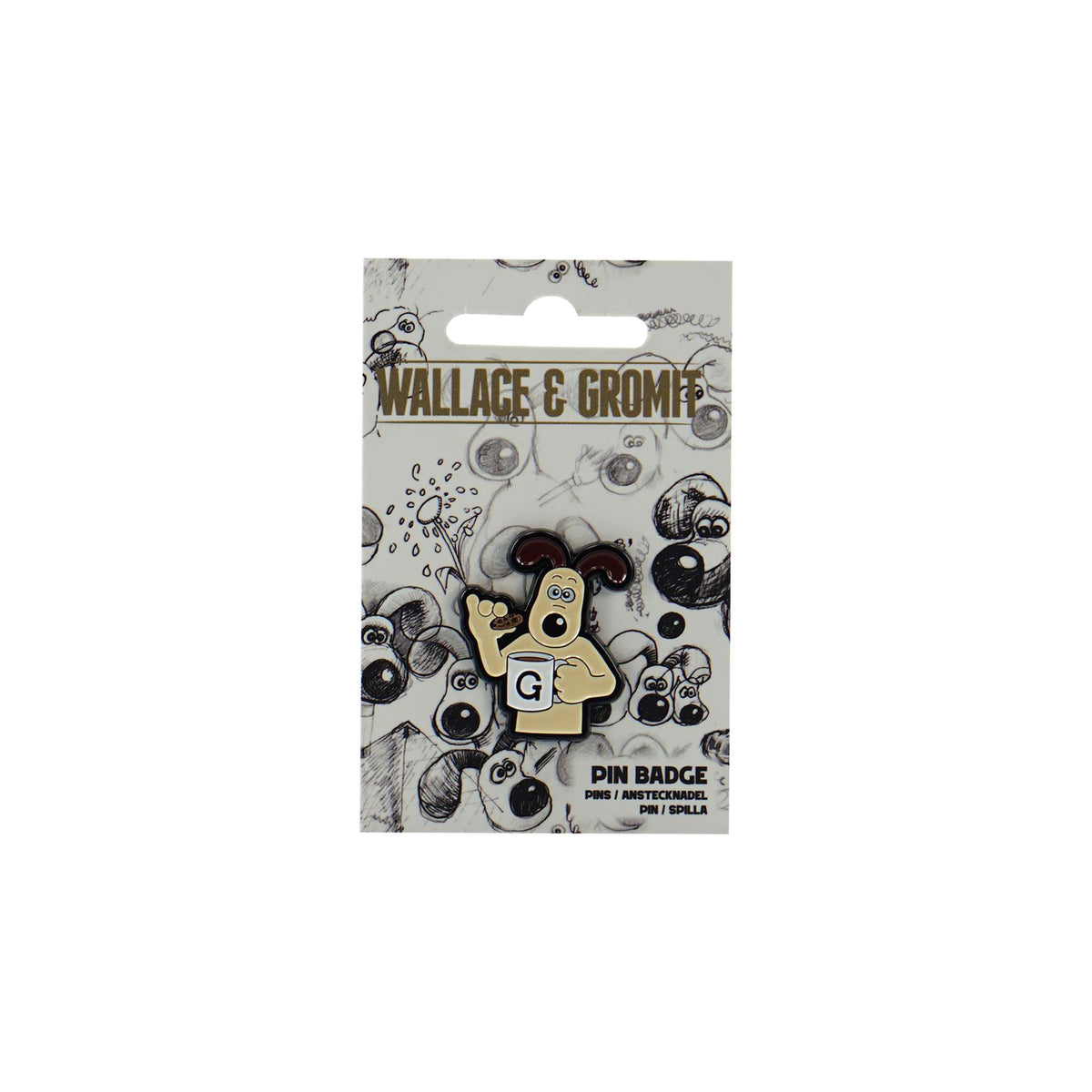 Wallace & Gromit Pin Badge – Gromit