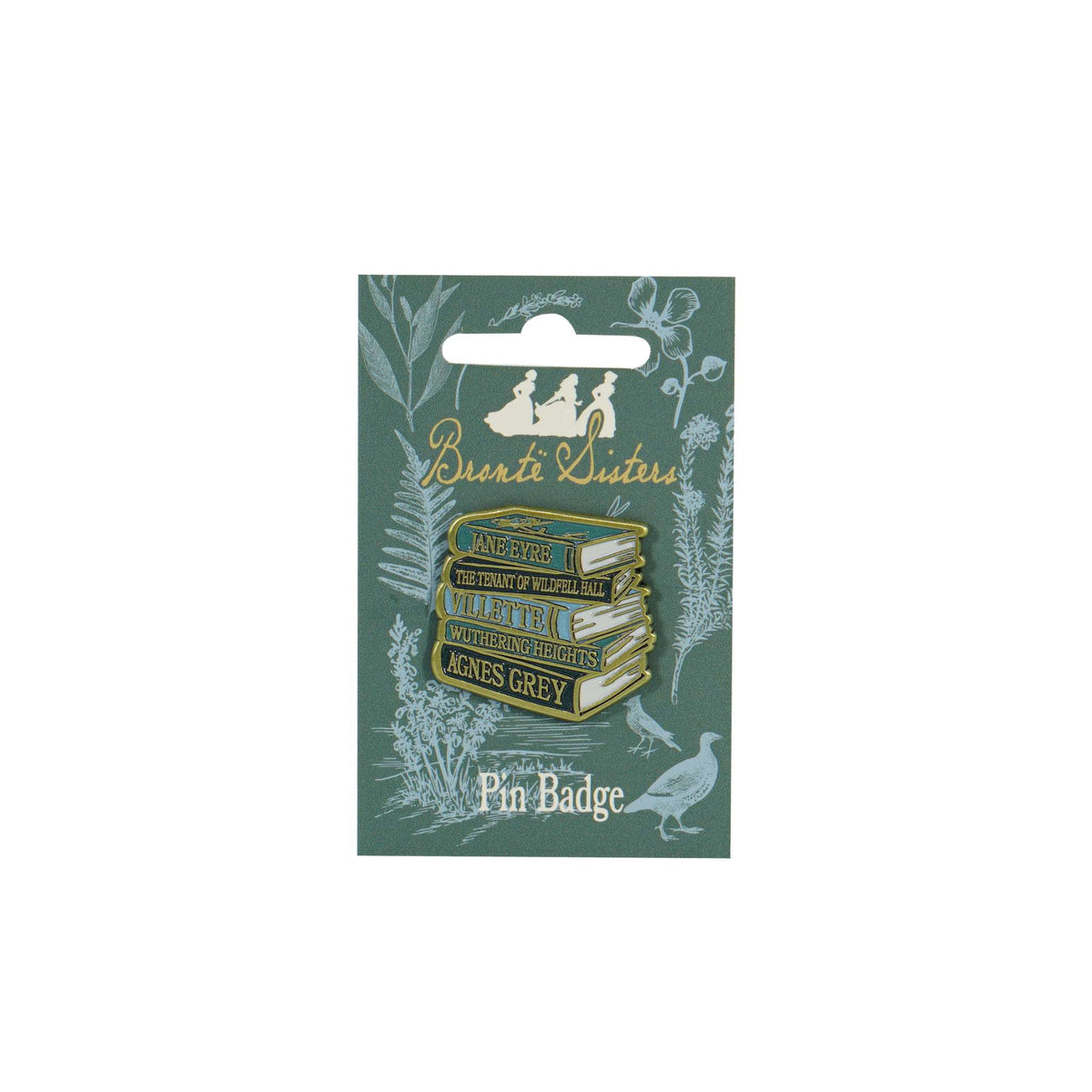 Pin Badge - Bronte Sisters (Book Stack)