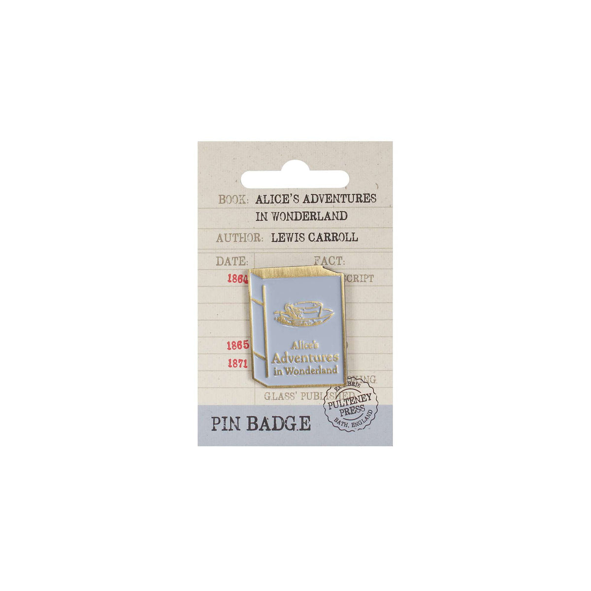 Pin Badge - Pulteney Press (Alice)