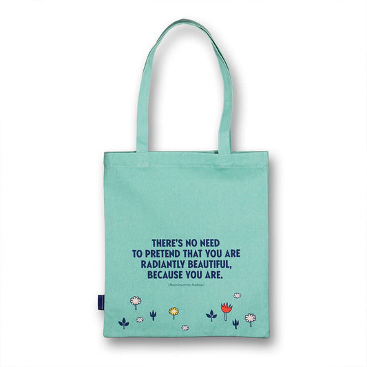 Moomin Hug teal Recycled Cotton Shopper