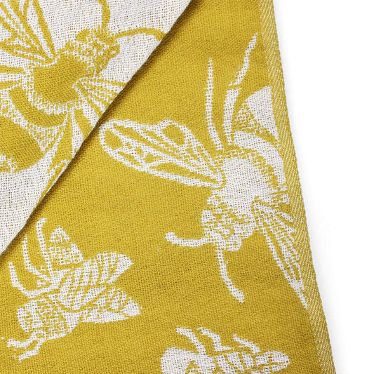 Kate Heiss Mustard Bee & Floral Blanket