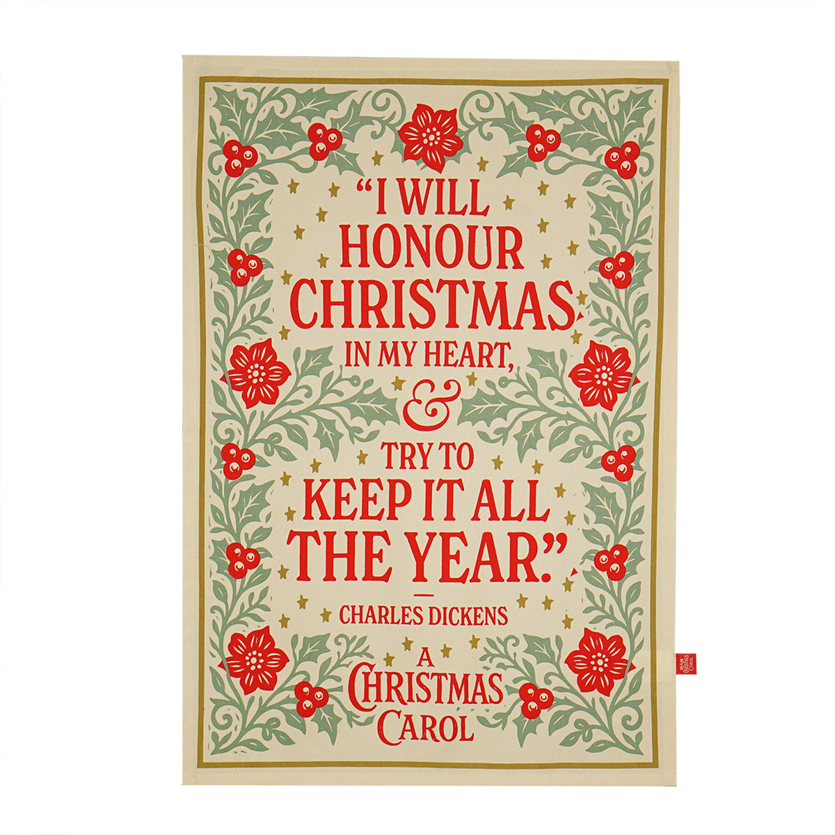 Tea Towel Recycled Cotton - A Christmas Carol