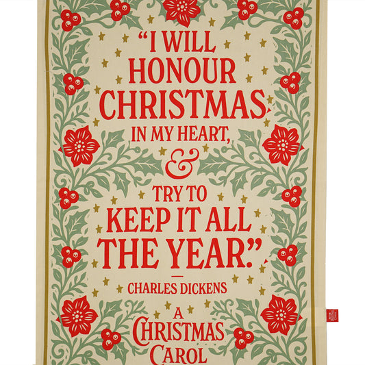 Tea Towel Recycled Cotton - A Christmas Carol