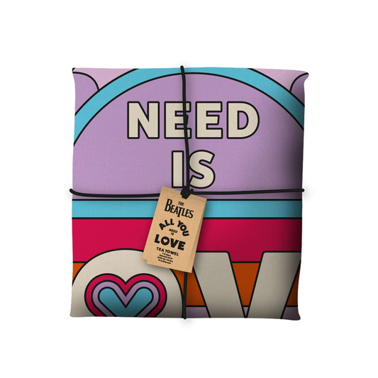 The Beatles All You Need Is Love Recycled Cotton Tea Towel