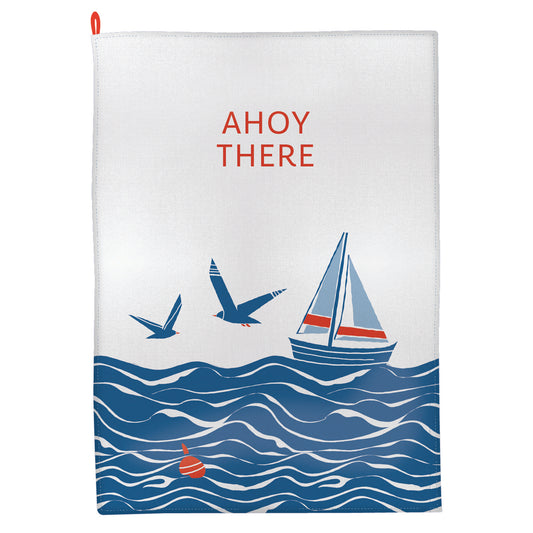 Tea Towel (Recycled Cotton) - Coastal (Ahoy There)