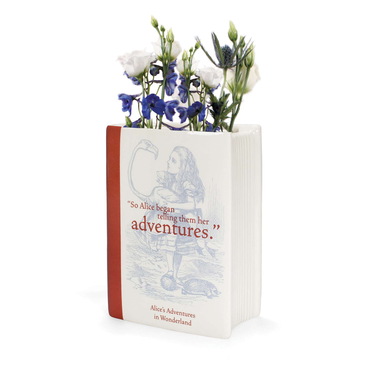 Book Pot Ceramic Large (14cm) - Pulteney Press (Alice)