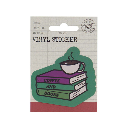 Vinyl Sticker - Coffee And Books