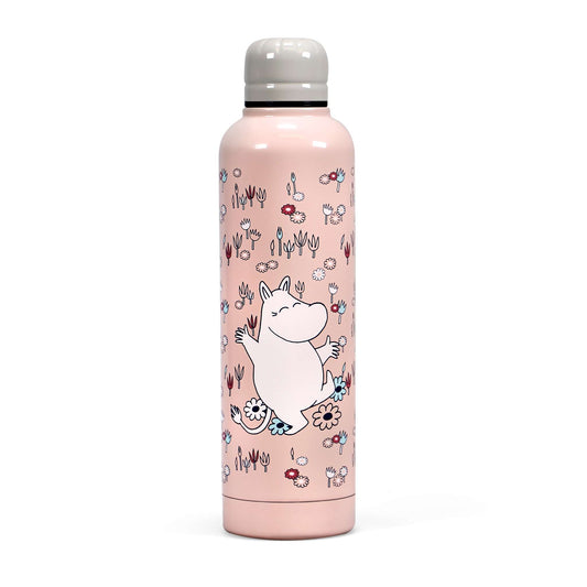 Water Bottle Metal (500ml) - Moomin (Pink)