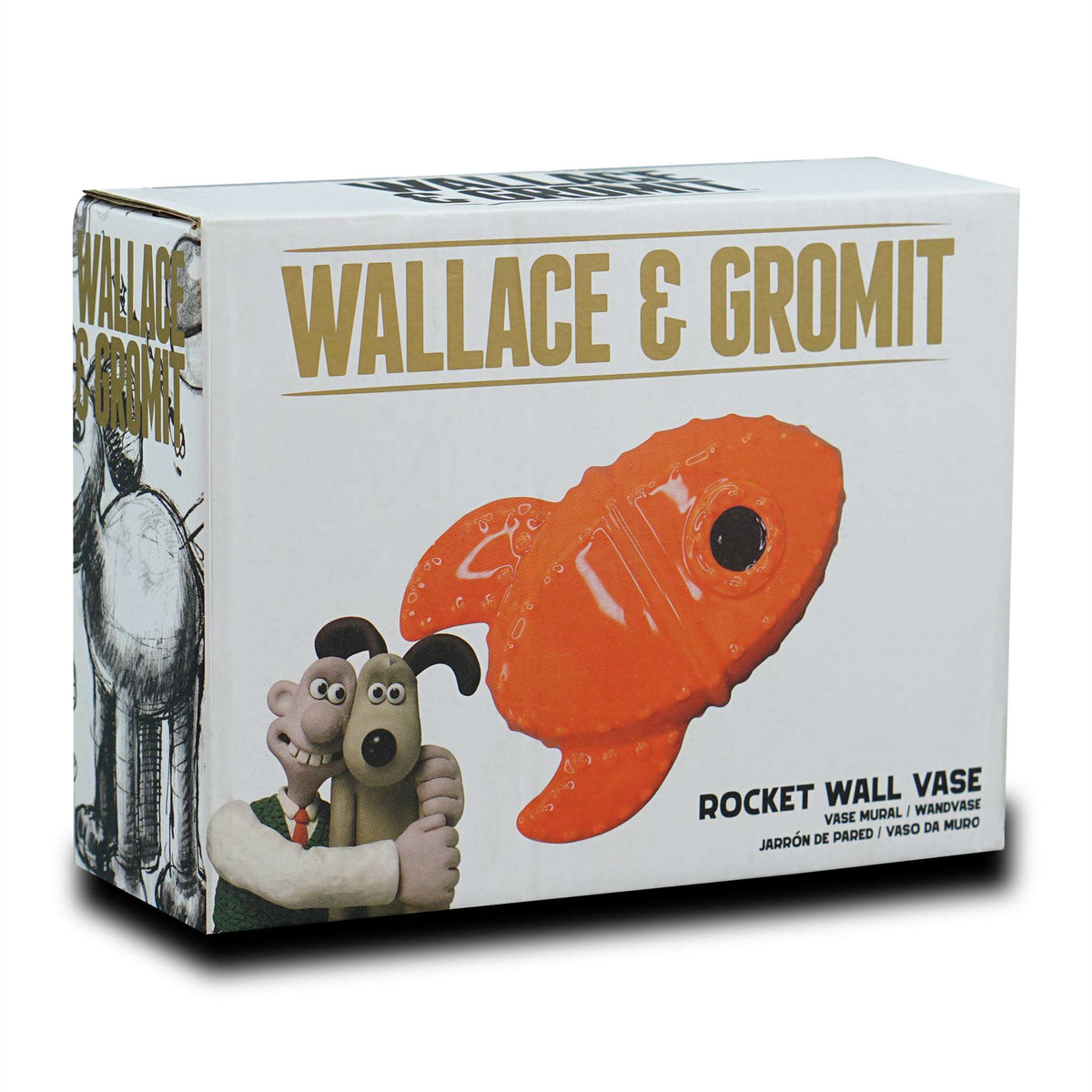 Wallace & Gromit Rocket Shaped Wall Vase