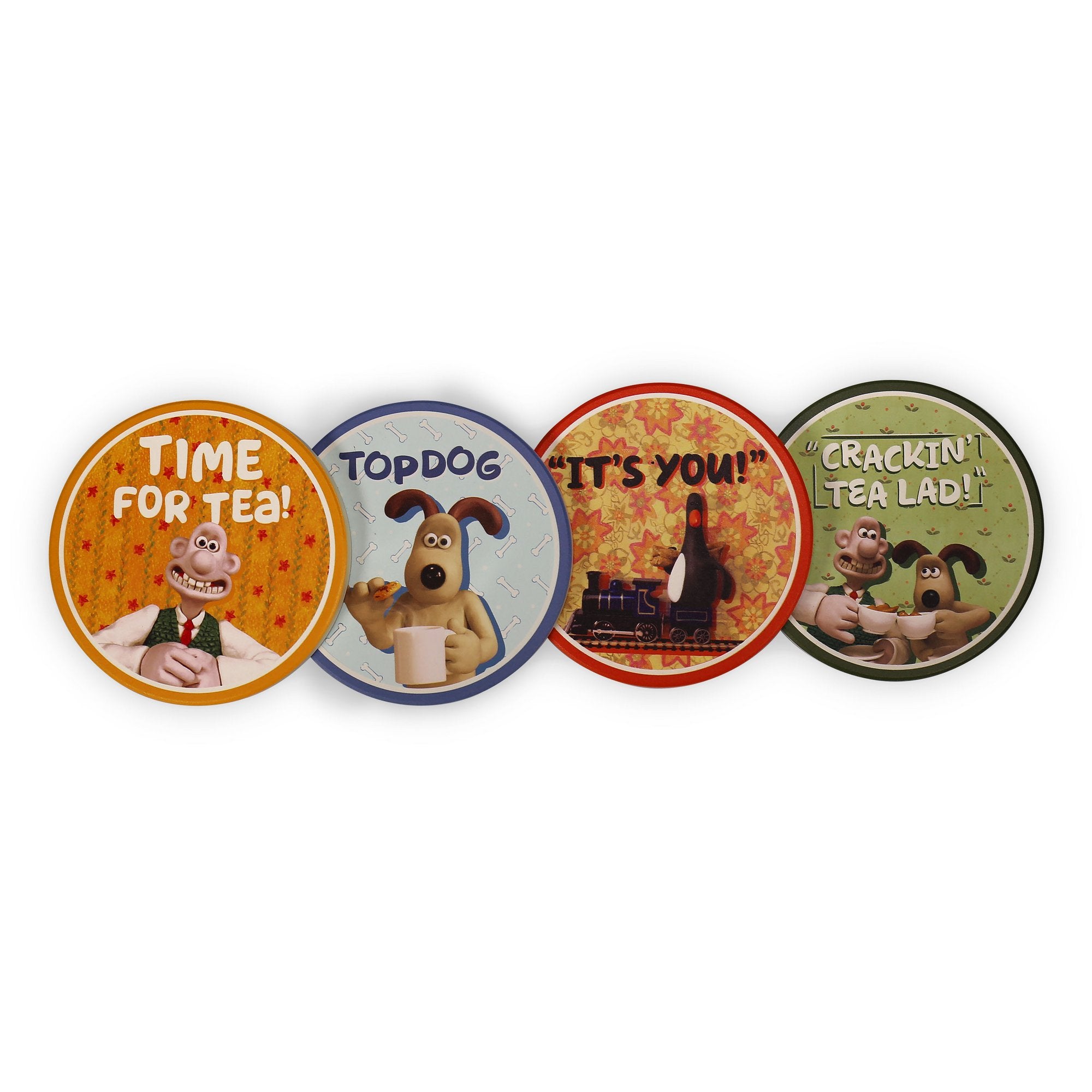Coasters Set of 4 Ceramic - Wallace & Gromit