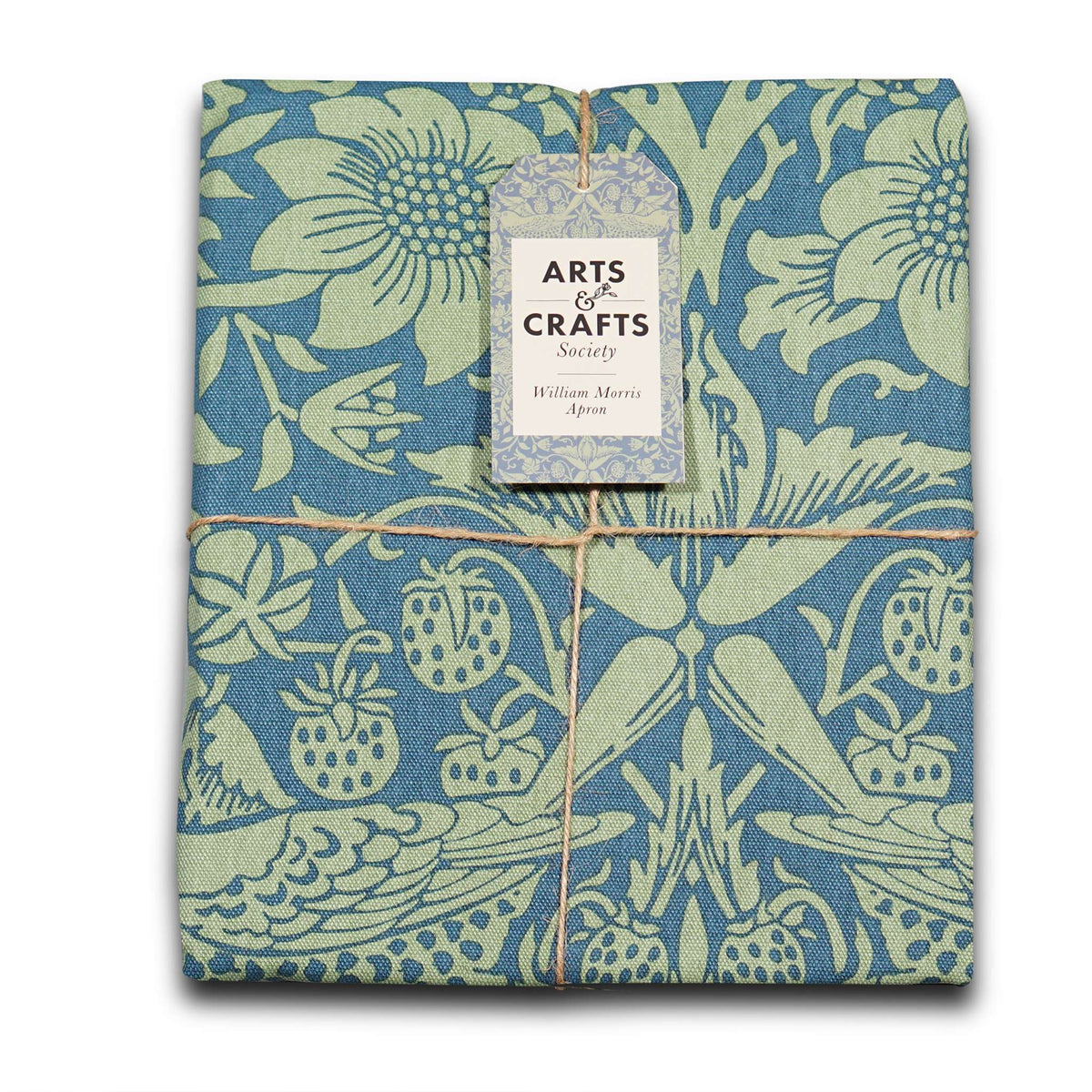 William Morris Strawberry Thief Recycled Cotton Apron Sage
