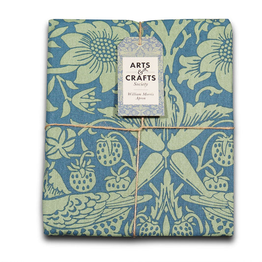 William Morris Strawberry Thief Recycled Cotton Apron Sage