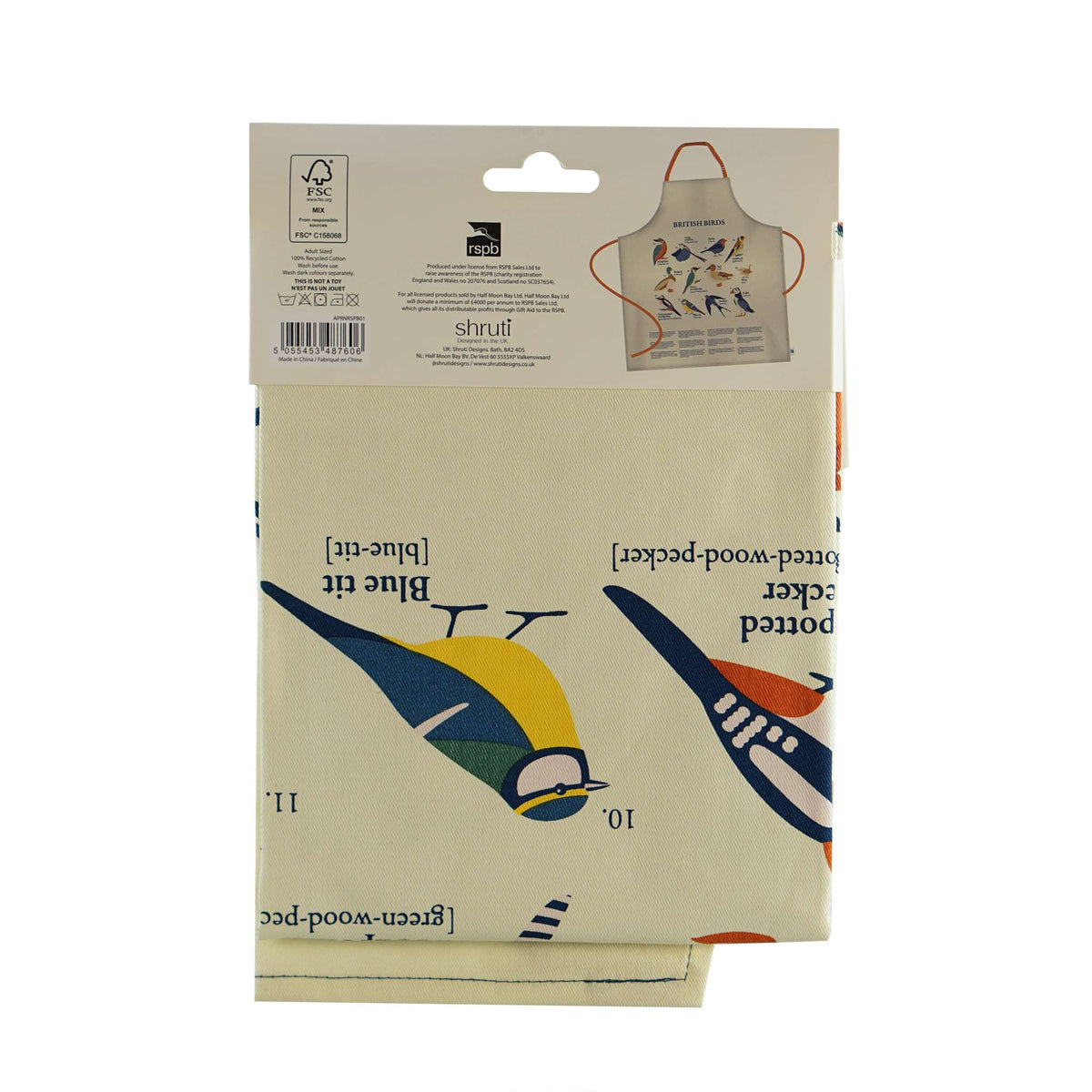 RSPB British Birds Recycled Cotton Apron