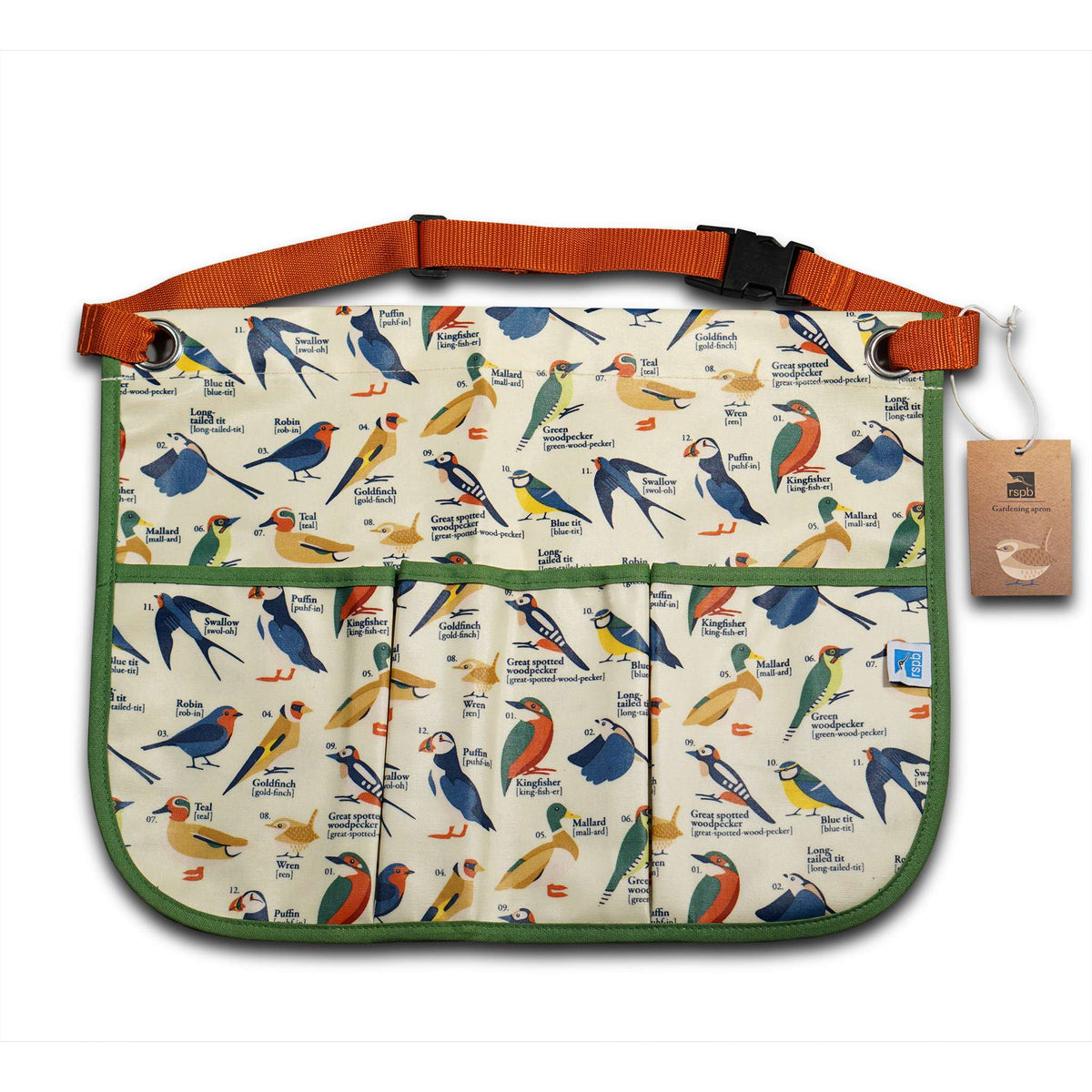 RSPB Puffin, Kingfisher & Robin Gardening Apron