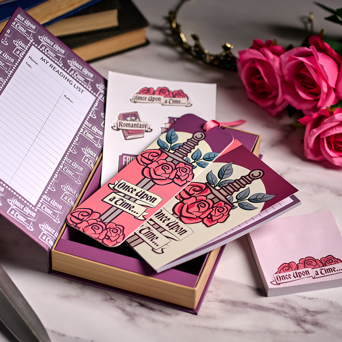 Romantasy Sword & Roses Gift Stationery Set