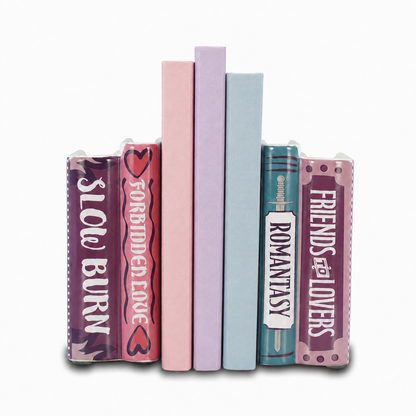 Romantasy Book-Shaped Ceramic Bookends, Set of 2