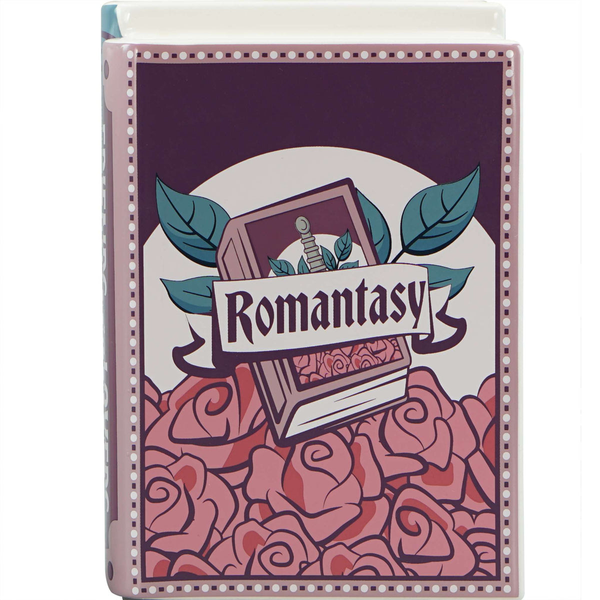 Romantasy Book-Shaped Ceramic Bookends, Set of 2