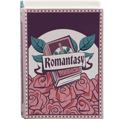Romantasy Book-Shaped Ceramic Bookends, Set of 2