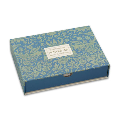 William Morris Strawberry Thief Raspberry 12-Card Set