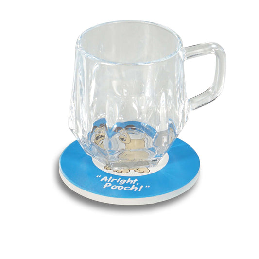 Coaster Ceramic Round - Wallace & Gromit (Gromit)