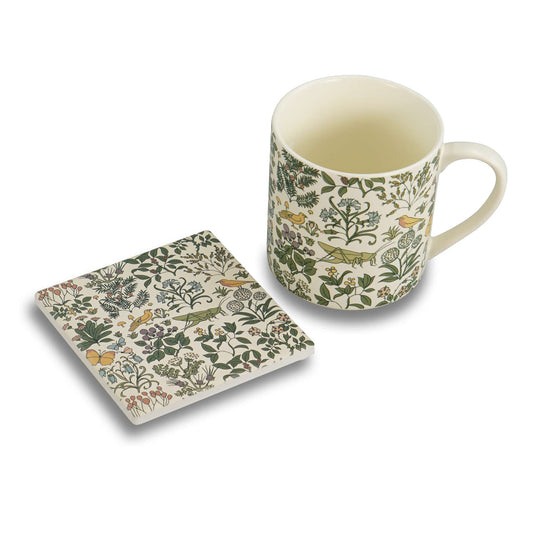 Coaster Ceramic Square - ACS Voysey (Apothecary's Garden)
